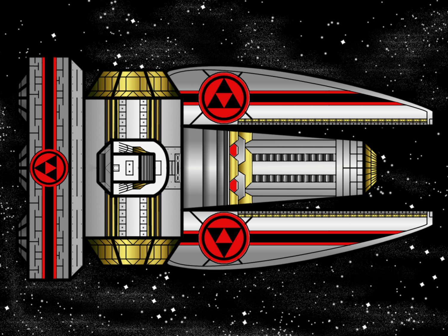 Top view of the ship