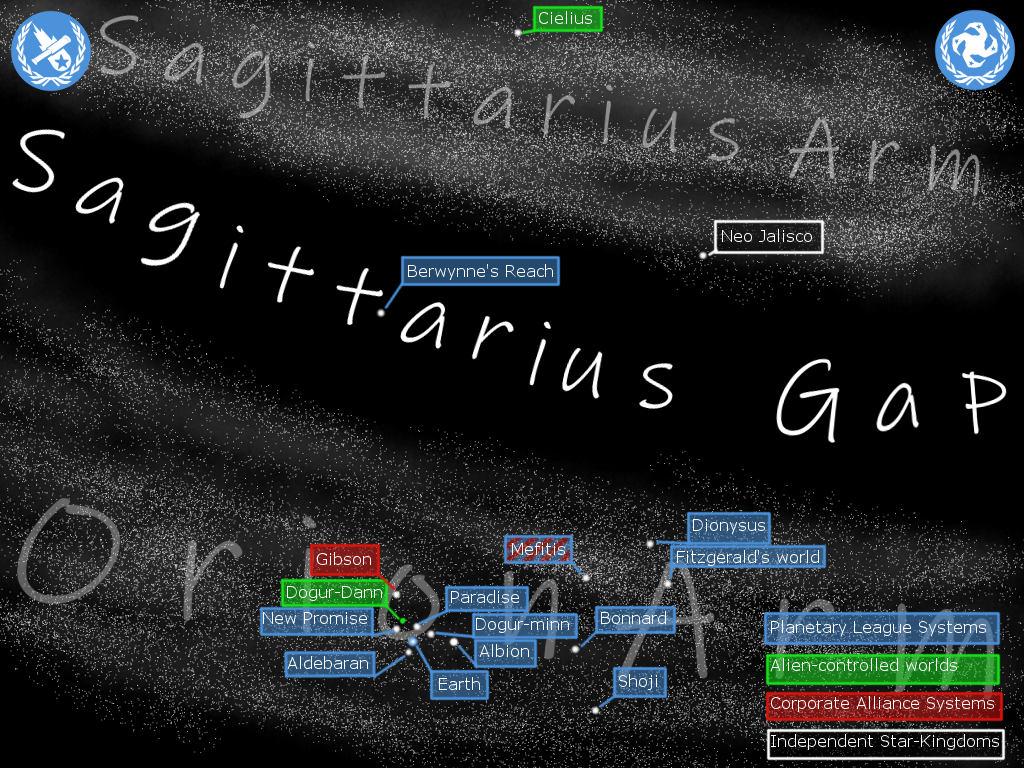 Sagittarius Gap Star Map